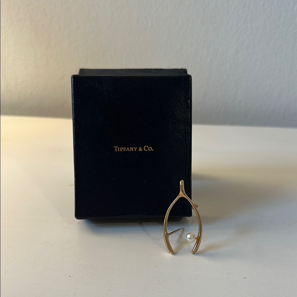 Tiffany & Co. Vintage 14K Gold Wishbone Broach